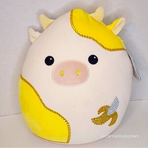 CUSTOM 💎 BODIE 🍌🐮 Yellow Banana Cow Original Squishmallow By Kellytoy NWT